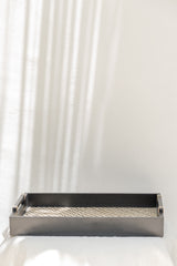 Black Rattan Serving Tray