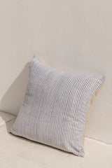 Thin blue stripes cushion cover, hand made in indonesia