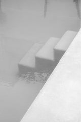 black and white photograph by sheila man of pool stairs in bali 