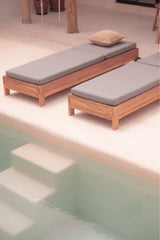 photograph by sheila man of sun loungers and pool in bali