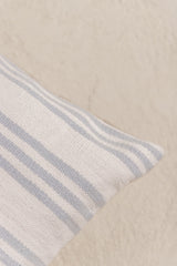 detail of blue striped cushion cover kompass