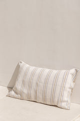 green stripped cushion cover batu, handmade in indonesia