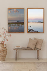 ocean wall art in sunset light by sheila man