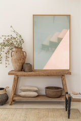 wall art from bali, photograph of white pool stairs
