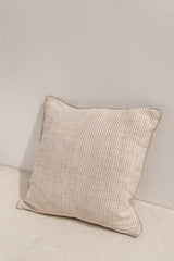 cushion cover with thin brown stripes, handmade in indonesia