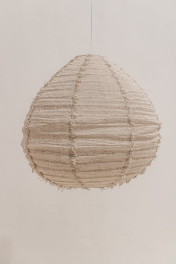 natural linen shade in pear shape