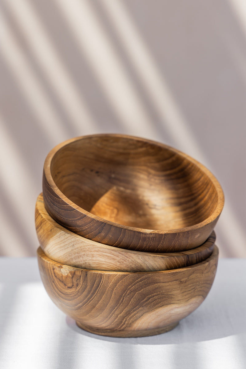 Kayu Bowls - Set of 4 Small Wooden Bowls