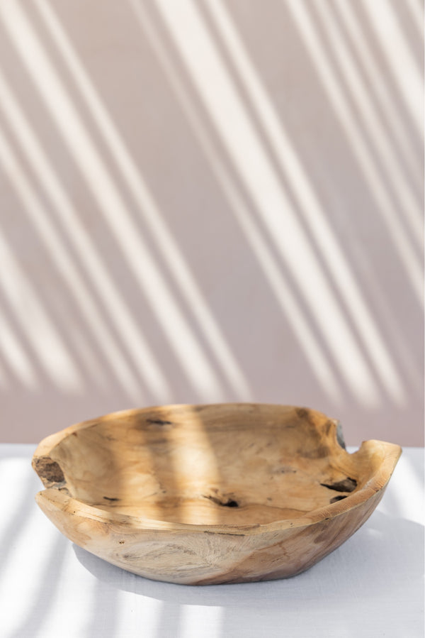 Kayu Raw Large Wooden Bowl