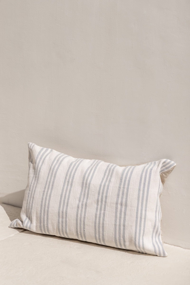 rectangle cushion cover kompass with blue stripes