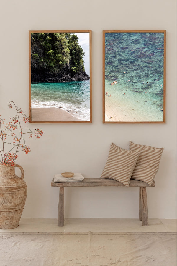 wall art with bali posters. Wall decoration ocean photographs.