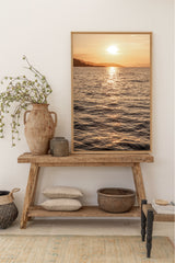 flores poster of sunset over the ocean