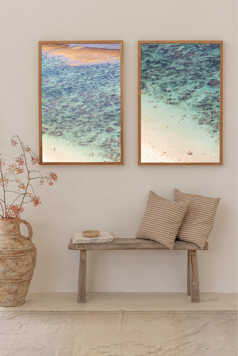 wall art with ocean prints from bali